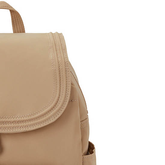 Kipling City Pack Small Backpacks Natural Beige | CA 1513LI